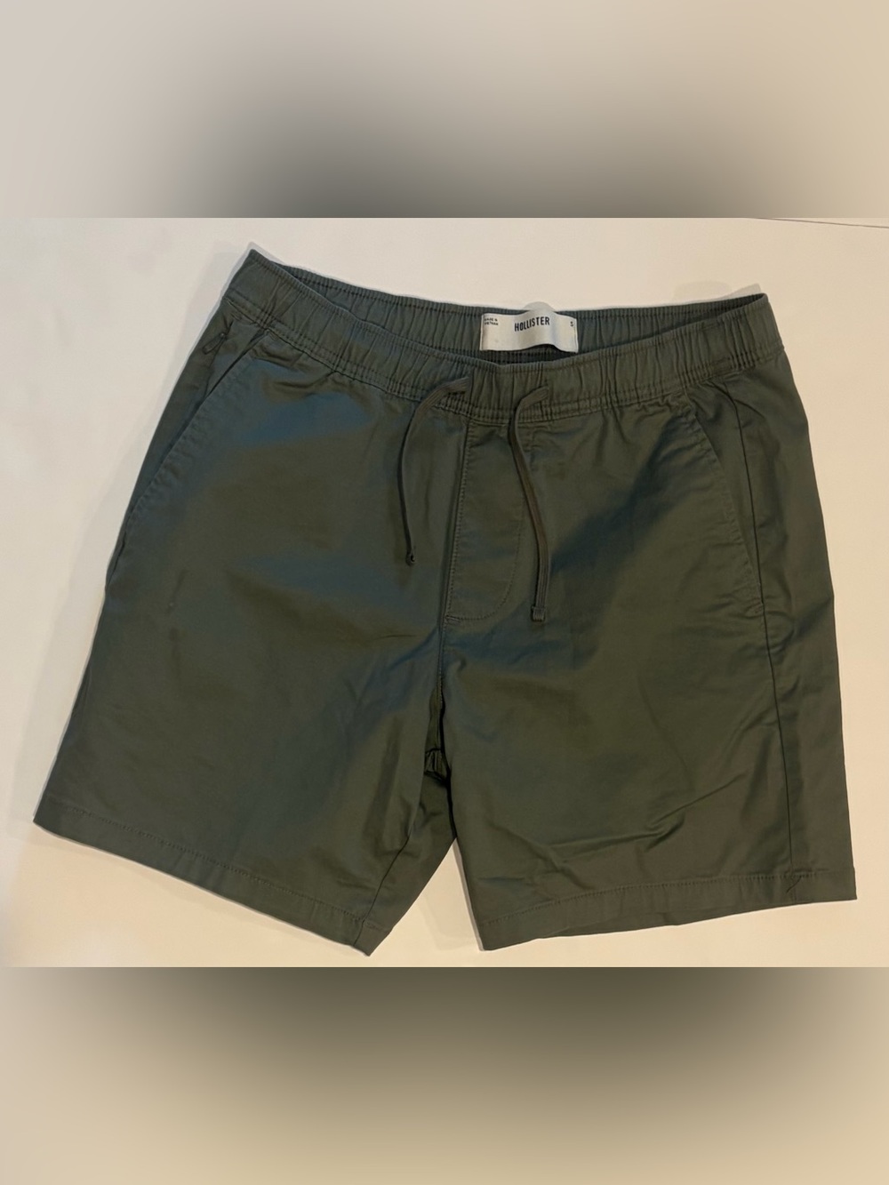 Hollister Men's Jogger Pull-On Shorts Olive Green Size S